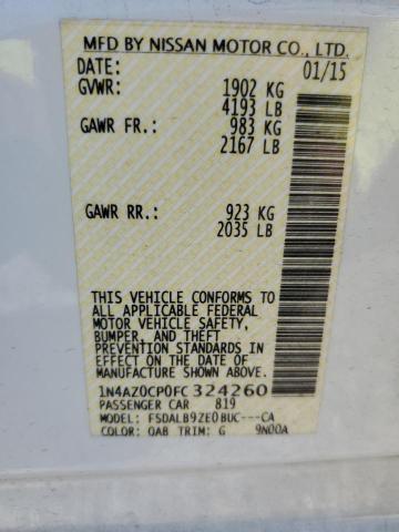 1N4AZ0CP0FC324260 Nissan LEAF S