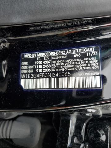 W1K3G4EB3NJ340065 Mercedes-Benz A 220
