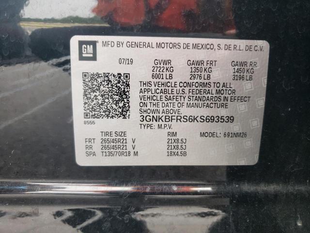 2019 CHEVROLET BLAZER PRE - 3GNKBFRS6KS693539