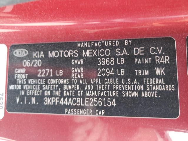 3KPF44AC8LE256154 KIA FORTE GT