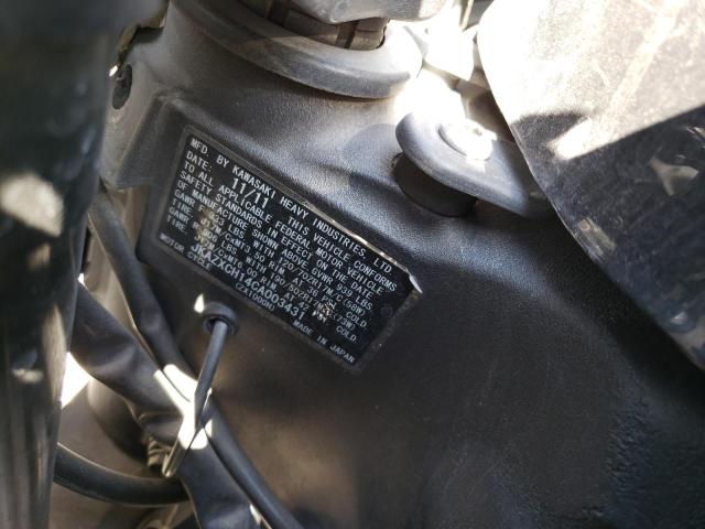 2012 KAWASAKI ZX1000 H JKAZXCH14CA003431