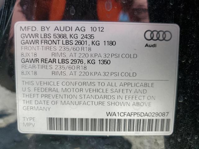 VIN WA1CFAFP5DA029087 2013 Audi Q5, Premium no.13