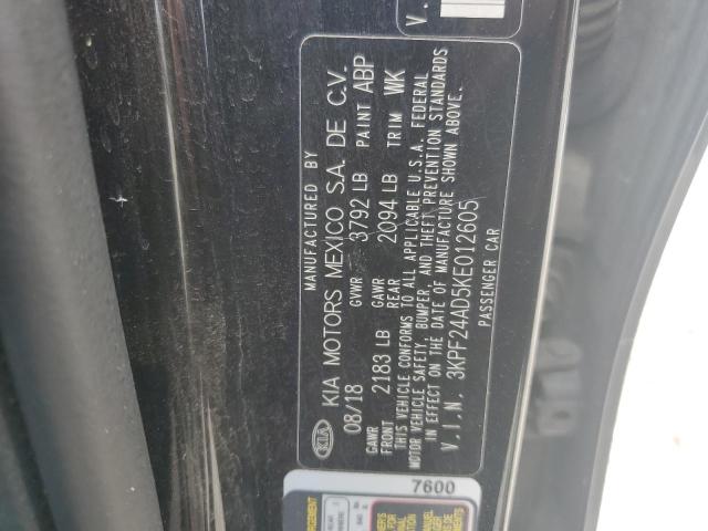 3KPF24AD5KE012605 KIA FORTE FE