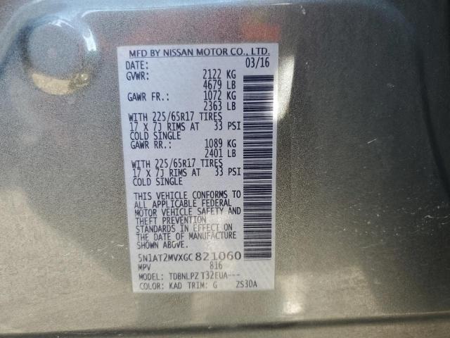 5N1AT2MVXGC821060 Nissan ROGUE S