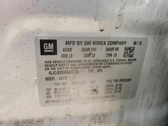 2016 BUICK ENCORE CON - KL4CJBSB3GB523736