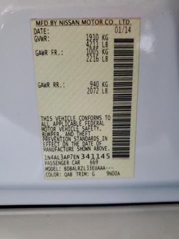 1N4AL3AP7EN341145 Nissan ALTIMA 2.5