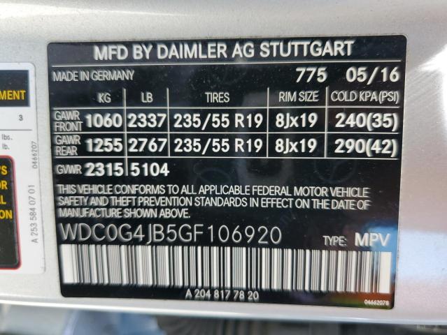 WDC0G4JB5GF106920 Mercedes-Benz GLC 300