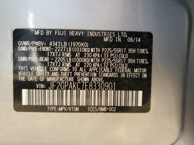 JF2GPAKC7E8330901 Subaru Xv Crosstrek 2.0 Limited