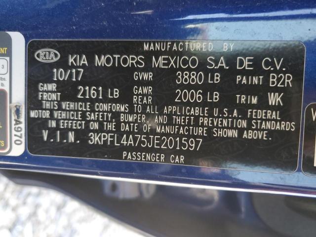 3KPFL4A75JE201597 KIA FORTE LX