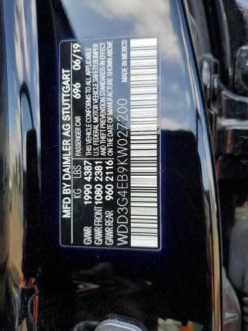 WDD3G4EB9KW027200 Mercedes-Benz A 220