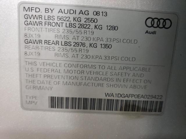 VIN WA1DGAFP0EA029422 2014 Audi Q5, Premium Plus no.13