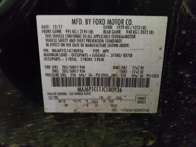 MAJ6P1CL1JC180936 Ford Ecosport Ses