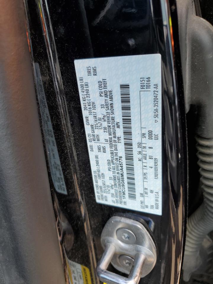 1FMCU9G66MUA45776 FORD ESCAPE 2021