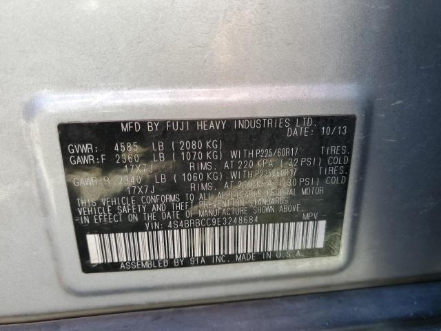 4S4BRBCC9E3248684 Subaru Outback 2.5i Premium