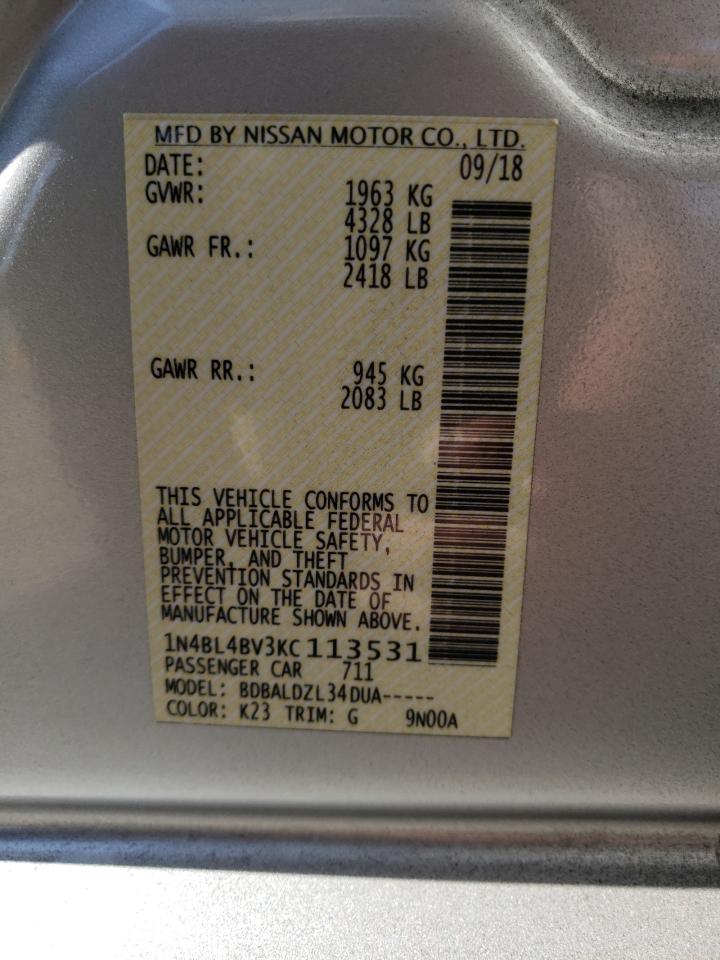 1N4BL4BV3KC113531 NISSAN ALTIMA 2019