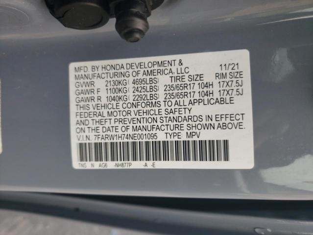 2022 HONDA CR-V SE - 7FARW1H74NE001095