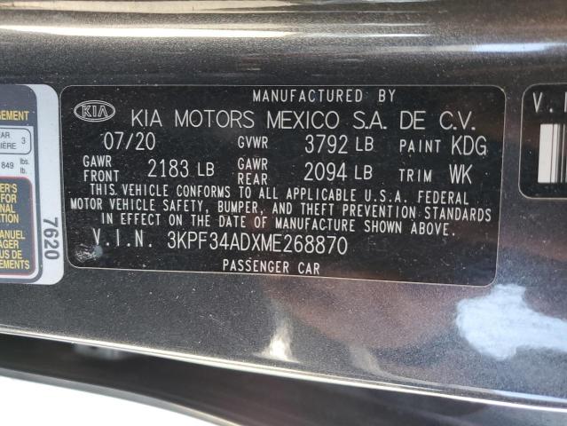 3KPF34ADXME268870 KIA Forte Gt Line