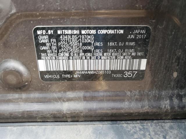 JA4AR4AW6HZ065103 Mitsubishi Outlander Sport Sel