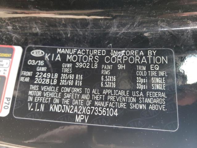 2016 KIA SOUL - KNDJN2A2XG7356104