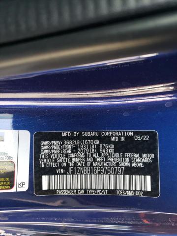 2023 TOYOTA GR 86 JF1ZNBB16P9750797