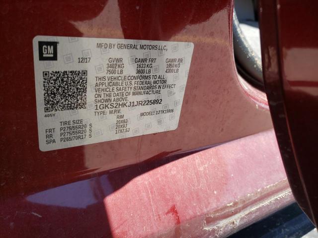 1GKS2HKJ1JR225892 GMC YUKON XL DENALI
