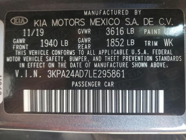 3KPA24AD7LE295861 KIA RIO LX