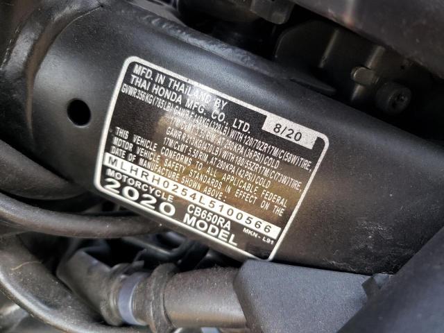 2020 HONDA CB650 RA - MLHRH0254L5100566