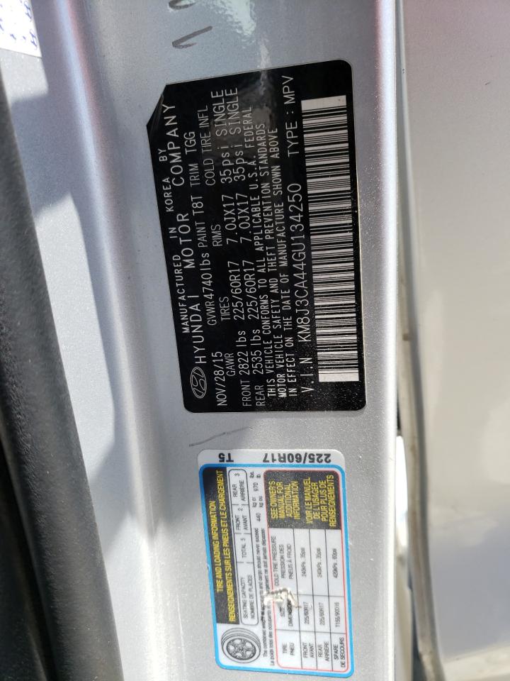 KM8J3CA44GU134250 HYUNDAI TUCSON 2016