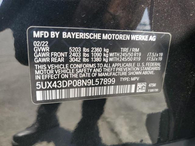5UX43DP08N9L57899 BMW X3 Sdrive30i