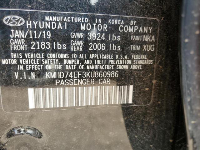 KMHD74LF3KU860986 Hyundai Elantra SE 12