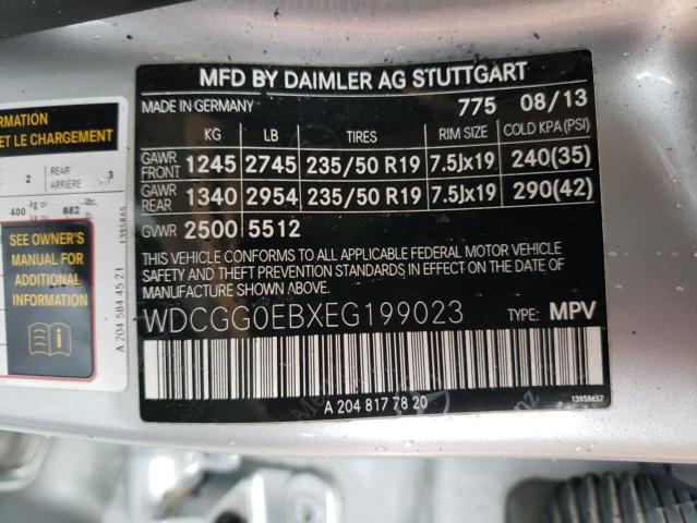 WDCGG0EBXEG199023 Mercedes-Benz Glk 250 Bluetec