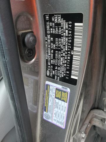 5XYKWDA72FG554749 KIA SORENTO SX