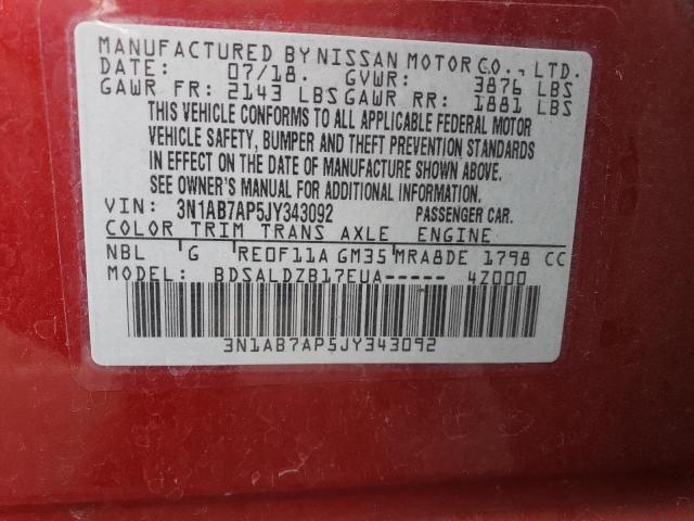 3N1AB7AP5JY343092 Nissan SENTRA S
