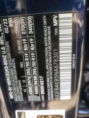 4JGFB4KB5NA678301 Mercedes-Benz Gle 350 4matic