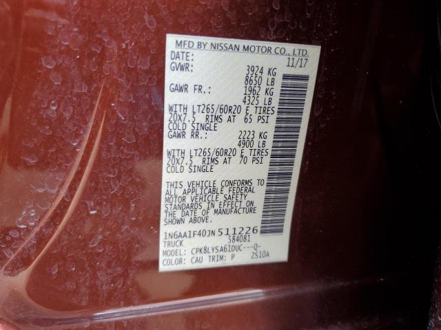 1N6AA1F40JN511226 Nissan Titan Xd Sl