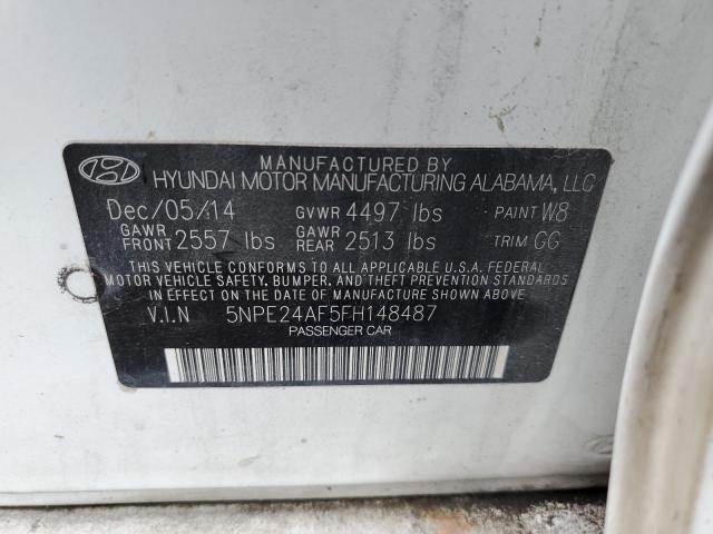 5NPE24AF5FH148487 Hyundai SONATA SE