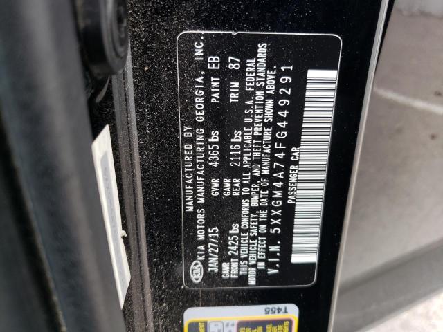 5XXGM4A74FG449291 KIA Optima Lx