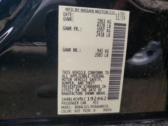 1N4BL4CV9LC192462 Nissan ALTIMA SR