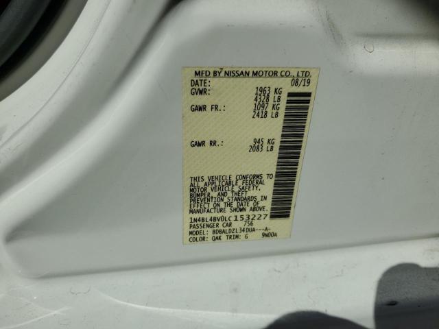 1N4BL4BV0LC153227 Nissan ALTIMA S