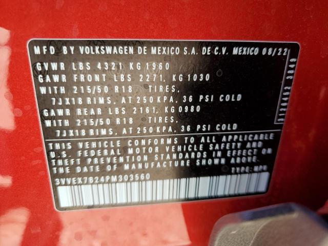 2023 VOLKSWAGEN TAOS SE - 3VVEX7B24PM303560