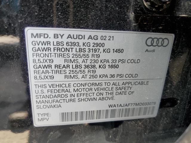 WA1AJAF77MD033078 2021 AUDI Q7, photo no. 13