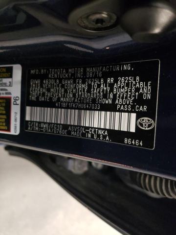 2017 TOYOTA CAMRY LE/S - 4T1BF1FK7HU647033
