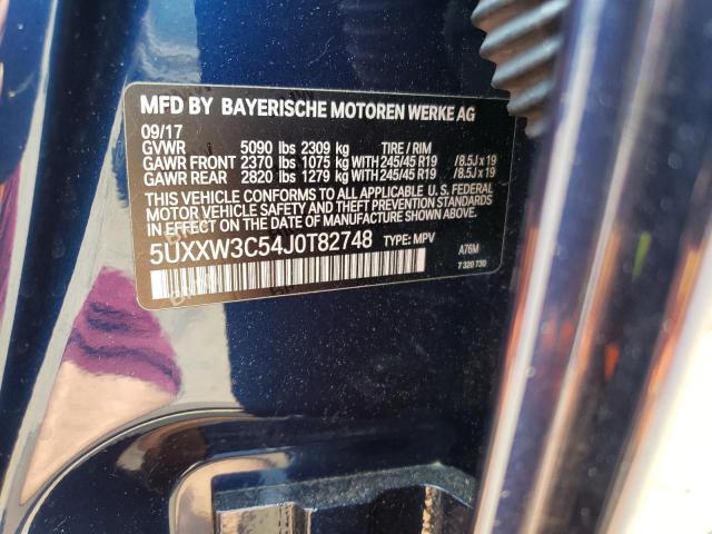 5UXXW3C54J0T82748 BMW X4 Xdrive28i