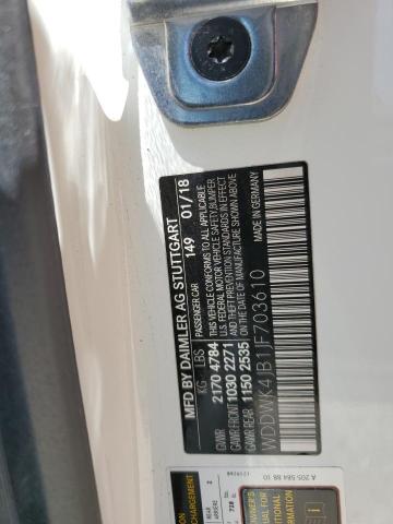 WDDWK4JB1JF703610 Mercedes-Benz C 300
