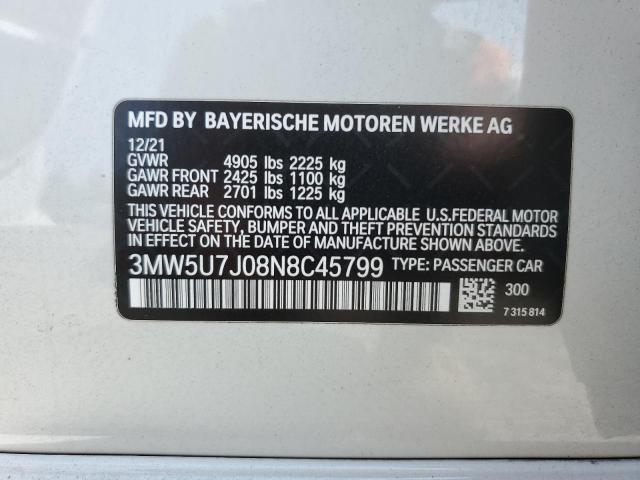 3MW5U7J08N8C45799 2022 BMW M3, photo no. 12