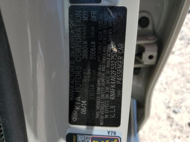 KNAFK4A62F5327572 KIA FORTE LX