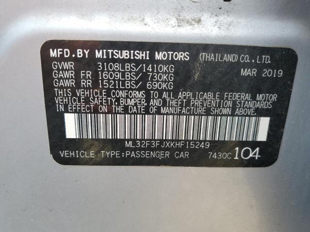 ML32F3FJXKHF15249 Mitsubishi Mirage G4 Es