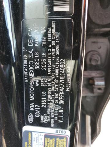 3KPFK4A77HE140802 KIA FORTE LX