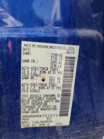 1N6AD0ER4EN757572 Nissan FRONTIER S