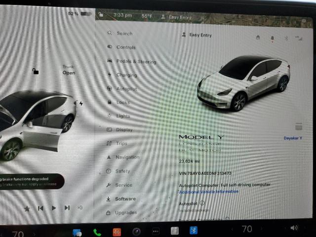 7SAYGAEE0NF313473 Tesla Model Y